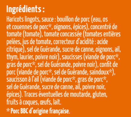 ingredient cassoulet